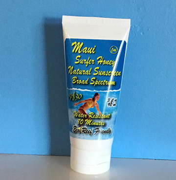 Maui Surfer Honey Sunscreen SPF 30 (3 Ounce) Single Tube