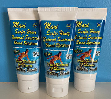 Maui Surfer Honey Sunscreen SPF 30 (3 Ounce) 3 Tube-Pack